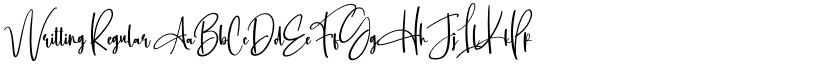 Writting Regular font