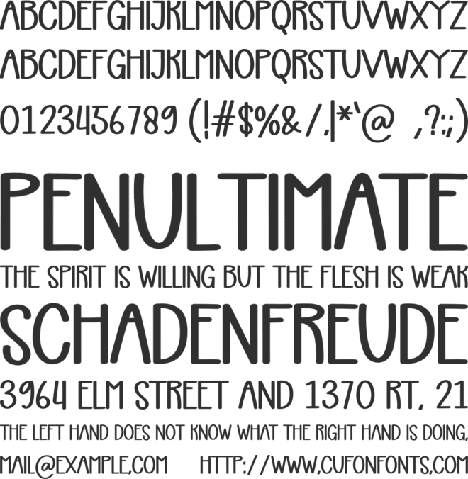 Very Happy Family font preview