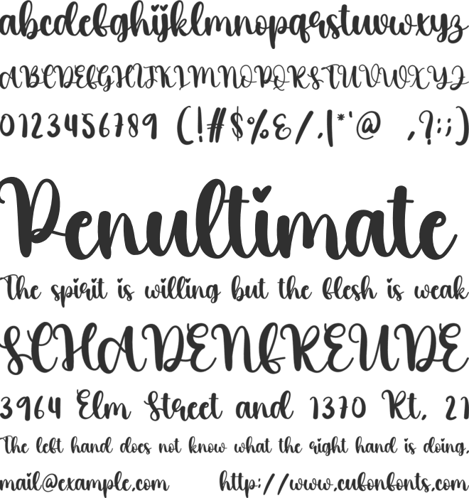 Tropical font preview