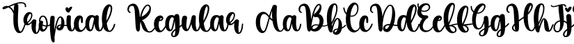Tropical Regular font