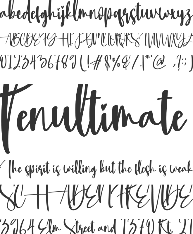 Sisterhood font preview