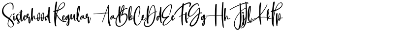 Sisterhood Regular font