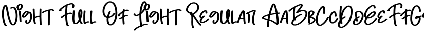 Night Full Of Light Regular font