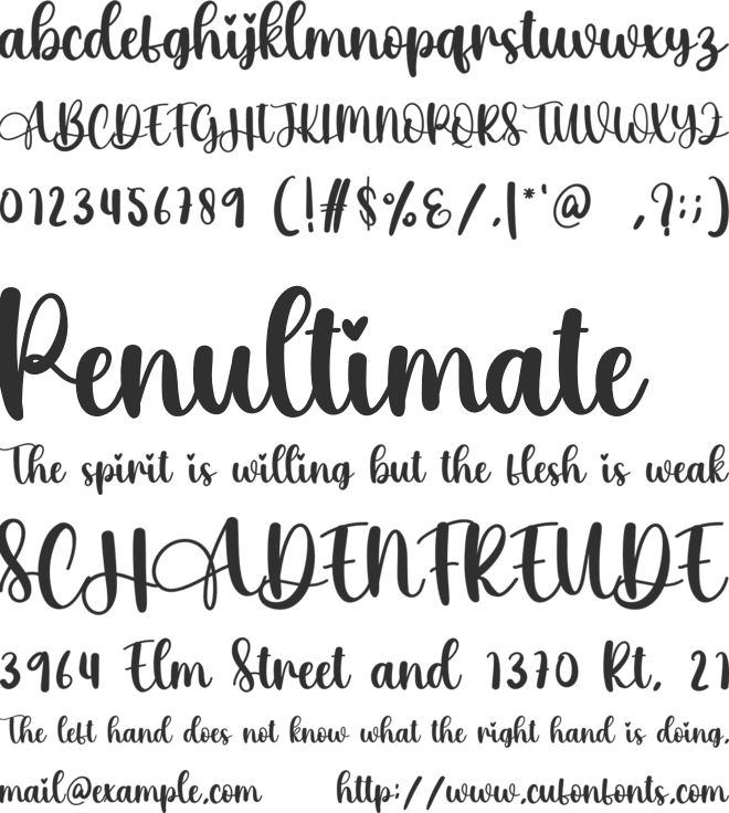 Hippie Girl font preview