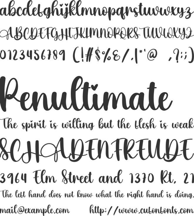 Hippie Girl font preview