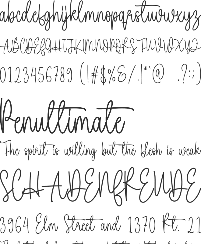 Hello Sweet font preview