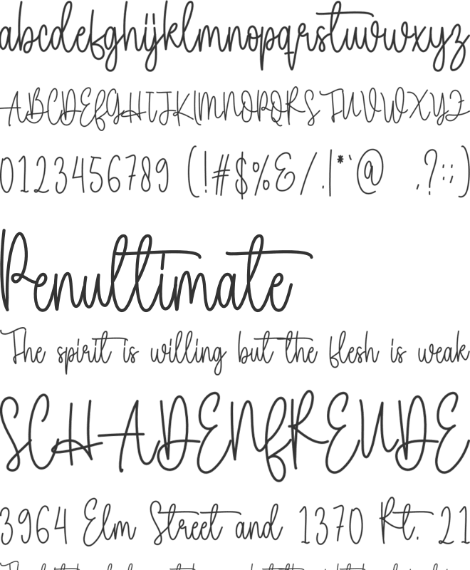 Hello Sweet font preview