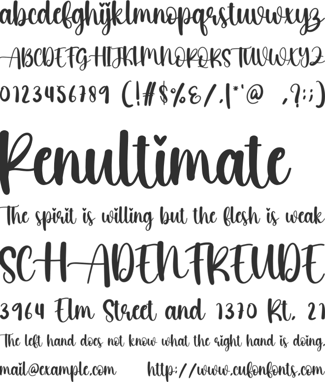 Hello Handmade font preview