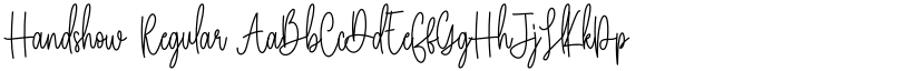 Handshow Regular font