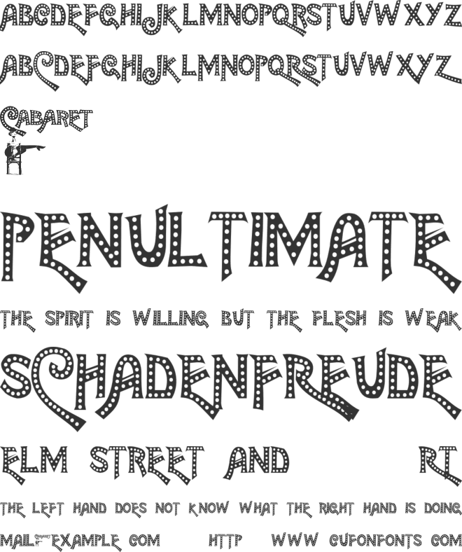 CABARET font preview