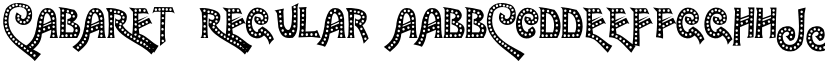 CABARET Regular font