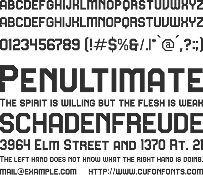 SMOKIND font preview
