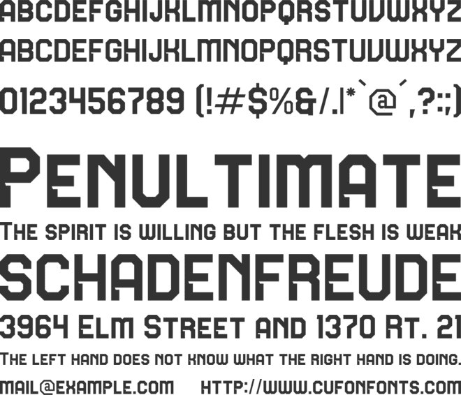 SMOKIND font preview
