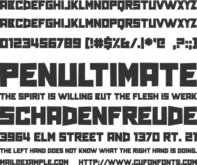 Pink and Crimson font preview