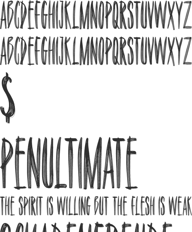 Hacksaw font preview