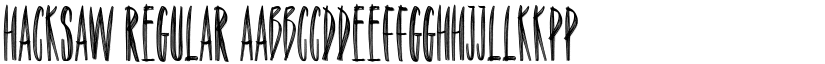 Hacksaw Regular font