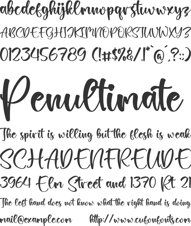 Bettafield font preview