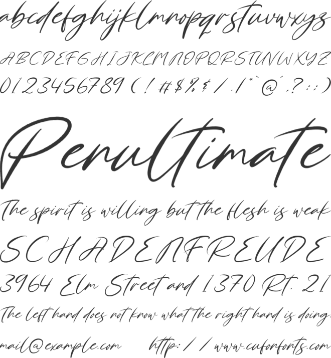 Venturas font preview