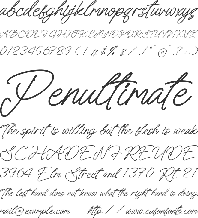 Melankoly Asteria font preview