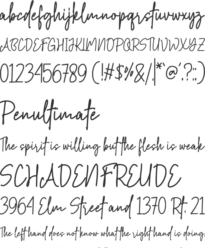 Herdiny font preview