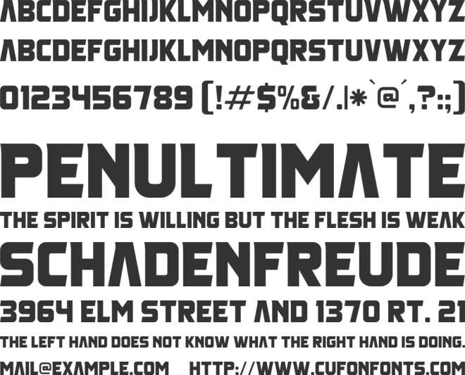 Caverson font preview