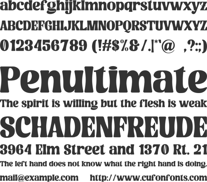 Bogista font preview