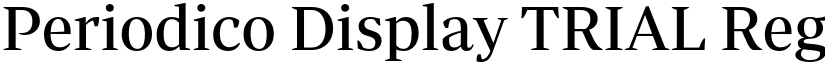 Periodico Display TRIAL Regular font