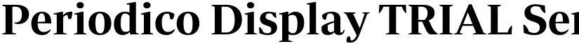 Periodico Display TRIAL SemiBold font