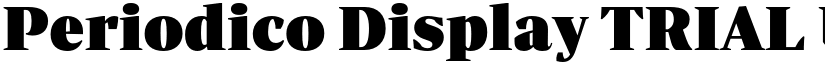 Periodico Display TRIAL UltraBlack font