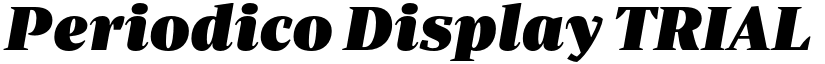 Periodico Display TRIAL UltraBlack Italic font