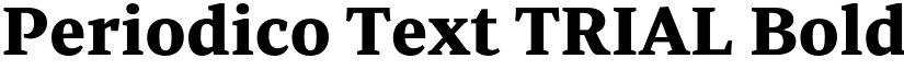 Periodico Text TRIAL Bold font
