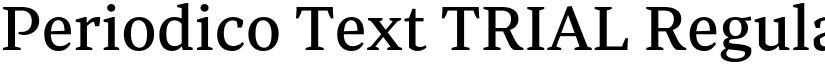 Periodico Text TRIAL Regular font
