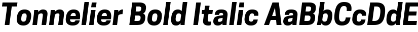 Tonnelier Bold Italic font
