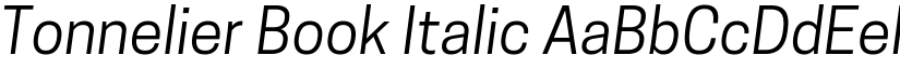 Tonnelier Book Italic font