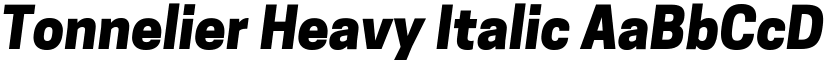 Tonnelier Heavy Italic font