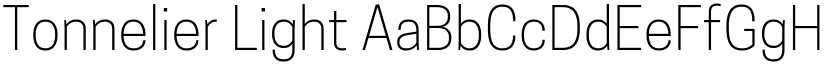 Tonnelier Light font