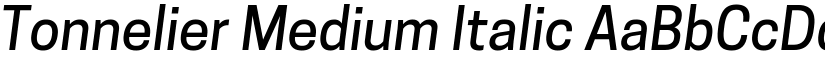 Tonnelier Medium Italic font