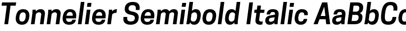 Tonnelier Semibold Italic font