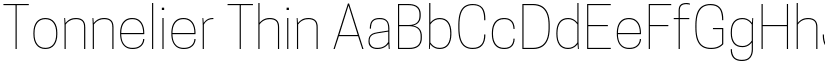 Tonnelier Thin font