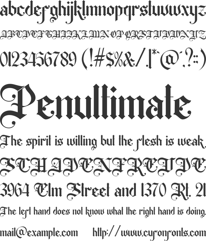 Young Best font preview