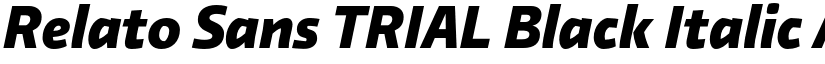 Relato Sans TRIAL Black Italic font