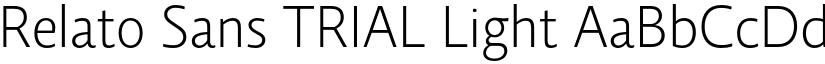 Relato Sans TRIAL Light font