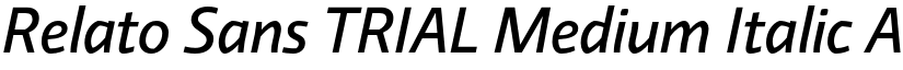 Relato Sans TRIAL Medium Italic font