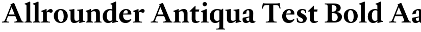 Allrounder Antiqua Test Bold font