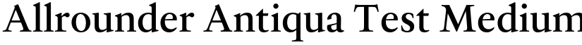 Allrounder Antiqua Test Medium font
