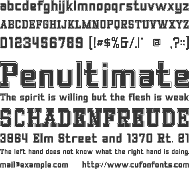 Atlanta College font preview