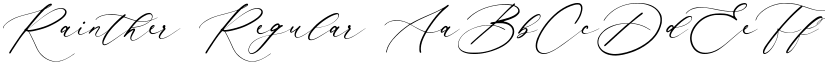 Rainther Regular font