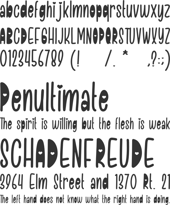 Tamepik font preview
