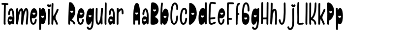 Tamepik Regular font