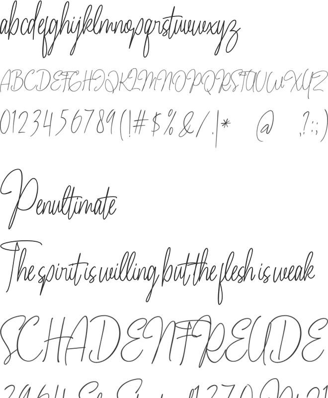 CREMISS Signature font preview